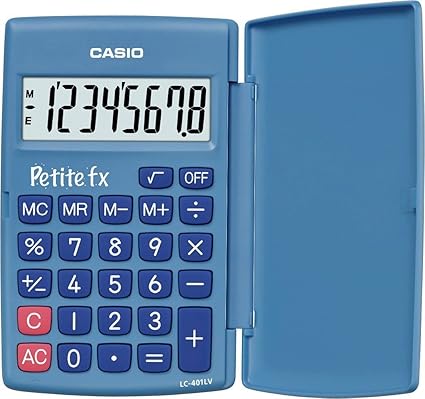 Casio Calculatrice Poche Petite Fx 8 Chiffres Bleue Amazon Fr Fournitures De Bureau