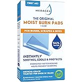 Medagel The Original Moist Burn Pad - Hydrogel Healing Pads, Soothing & Moist Skin Care Patch for Burns & Wounds, 2” x 3” Dressing
