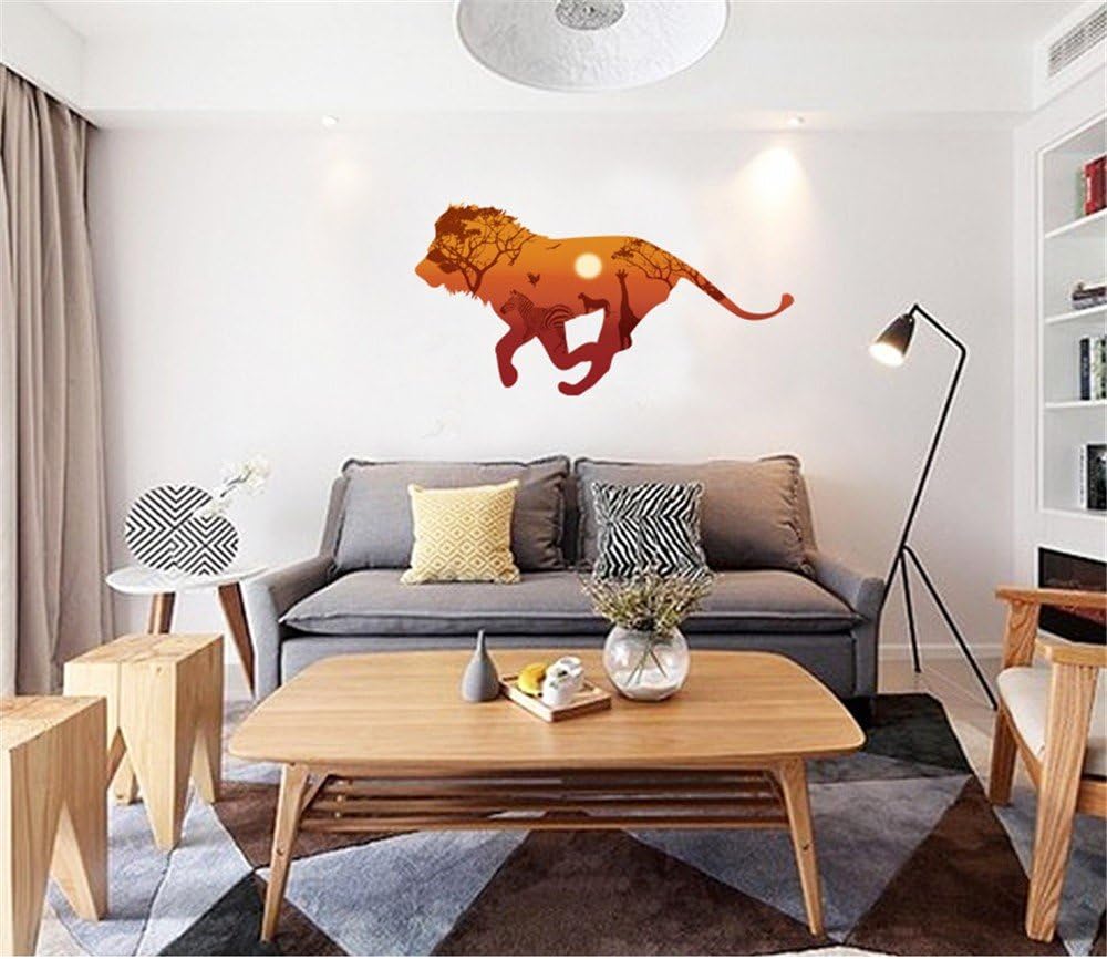 Creative lion silhouette sticker bedroom hallway wall sticker