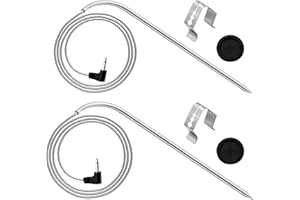 COMVIEE 2-Pack Meat Temperature Probe Replacement Parts for Masterbuilt Gravity Series 560/800/1050 Grill + Smoker, with 2 Grill Clips and 2 Probe Grommets, Replace Accessories Number: 9004190170