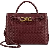Woven Tote Bag for Women Leather Shoulder Handbag Designer Top Handle Purses