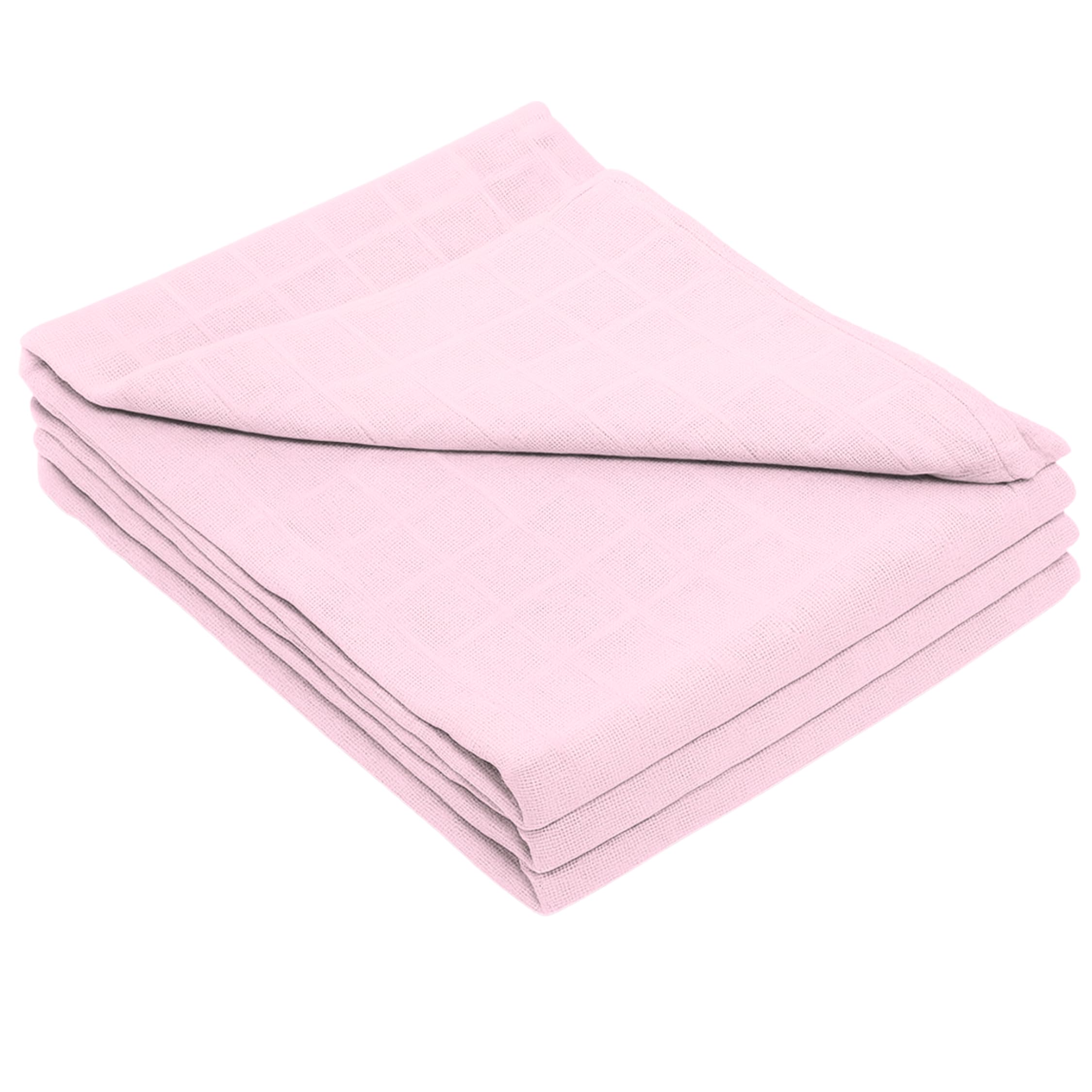 Baby Togs Muslin Cloths for Baby, Baby Muslin Squares, Burp Cloths for Boys and Girls Pink 3 Pack