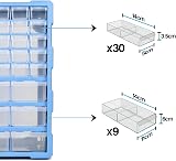 TekBox 39 Drawer Organiser Unit Tool Storage Cabinet Craft Parts Box Workshop view 3