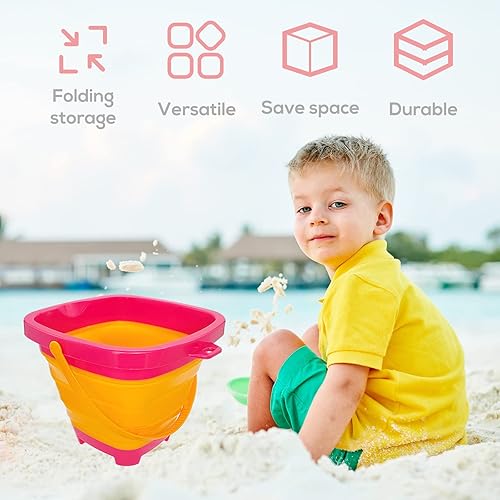 Pcs Foldable Sand Bucket,Silicone Collapsible Sand Buckets