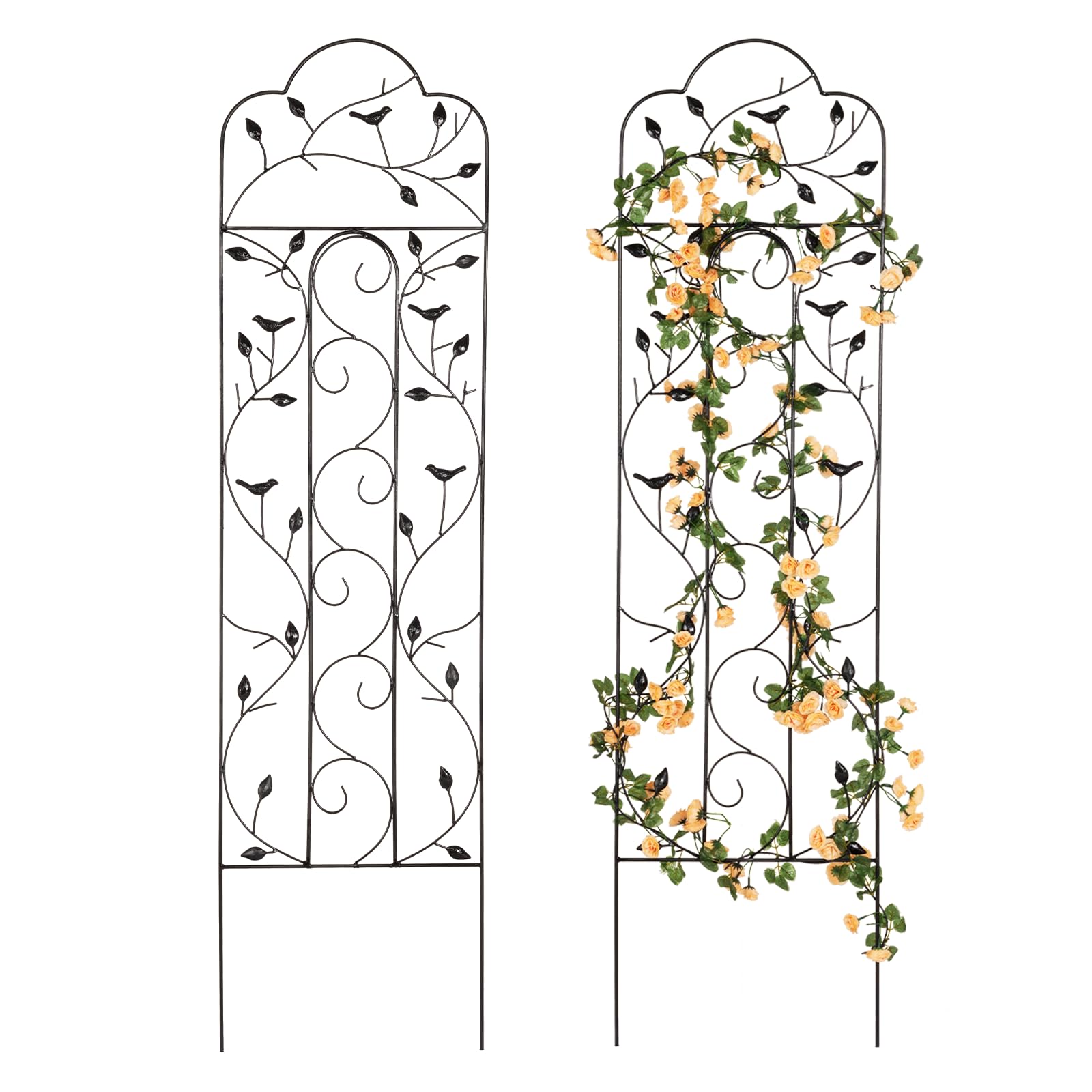Photo 1 of ** ONLY ONE**
Idzo Decorative Metal Trellis for Climbing Plants Outdoor, Anti-Corrosion Powder Coated Garden Trellis, Sturdy Long Spikes, 60 Inch