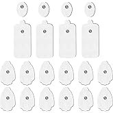 TENS Unit Electrode Pads 20pcs 3.5mm Tens Unit Muscle Stimulator TENS Unit Pads Replacement Pads Snap Stim Pads TENS Unit Pad