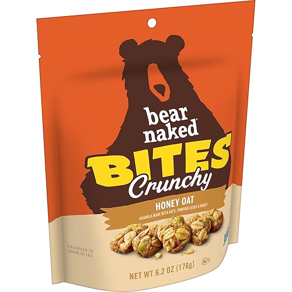 BEAR NAKED CRUNCHY GRANOLA BITES, BREAKFAST SNACKS, HONEY OAT, 6.2OZ BAG (1 BAG)