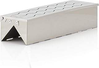 BBQ-Toro Edelstahl Räucherbox Triangle | 31 x 8,5 x 6,5 cm | Smokebox | Aromabox für Gasgrill und Holzkohlegrill