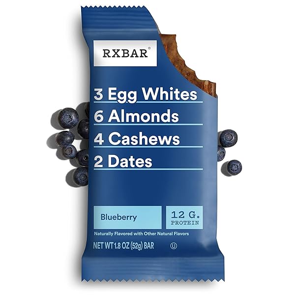 RXBAR PROTEIN BARS, PROTEIN SNACK, SNACK BARS, BLUEBERRY, 22OZ BOX (12 COUNT)