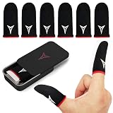 Professional Mobile Gaming Finger Sleeves with a Slide Box,No More Slipping,Longer Size for 5 Fingers, High Sensitivity,Anti-Sweat,Anti-Slip Finger Gaming Gloves Fits All Touchscreen Devices,6 Pack