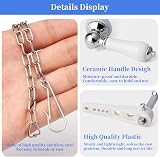 Weielt Ceramic Toilet Flush Handle Replacement Kit Zinc Alloy White view 3