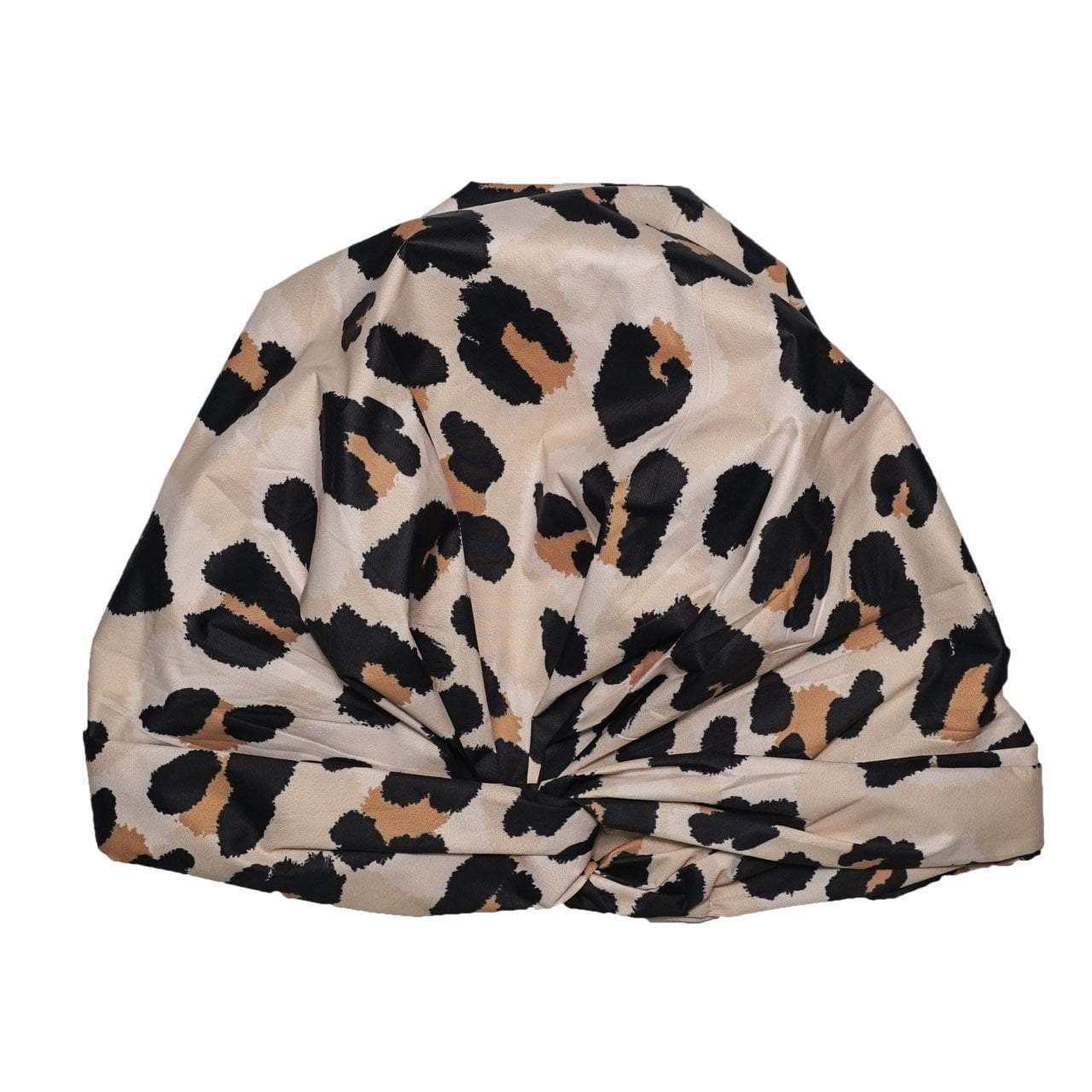 Kitsch Luxury Shower Cap for Women - Waterproof, Reusable Shower Caps (Leopard) : Beauty