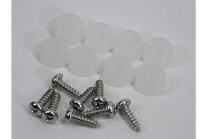 HIGH FALLS FURNITURE CO. Small 1/2" Dia and Extra Small 3/8" Dia Silicone Rubber Bumpers with Stainless Steel Screws (Extra Small 3/8", Clear, 8)