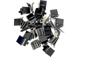 BUEYFOLT 14 Pieces Adjustable Steel Pilaster Shelf Support Clip- Black