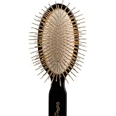 Chris Christensen 35mm Pin Dog Brush, Gold Series, Groom Like a Professional, 30% More Gold-Plated Stainless Steel Pins, Perfect for Fragile Coats, Ground and Polished Tips, Made in Germany