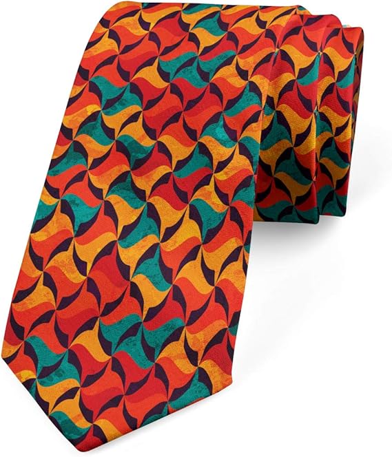 ambesonne multicolor modern men's tie