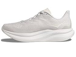 Hoka Women's Mach 6 Sneaker, White/White, 7.5 Wide