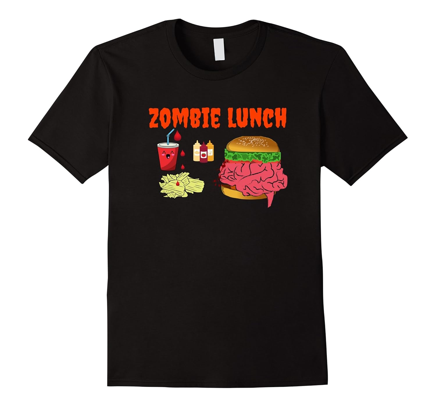 What do Zombies Eat for Lunch? Funny Zombie T ShirtCL Colamaga