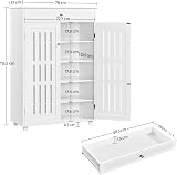 Yaheetech 5-Tier Shoe Cabinet White Wooden Shoes Storage Cabinet with Drawer view 4
