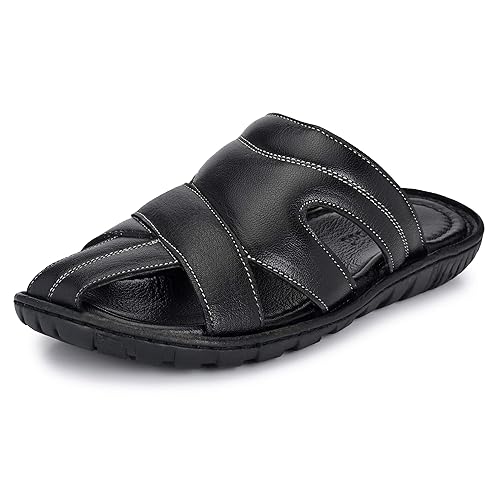 Men's Leather Flip Flops Thong Sandals