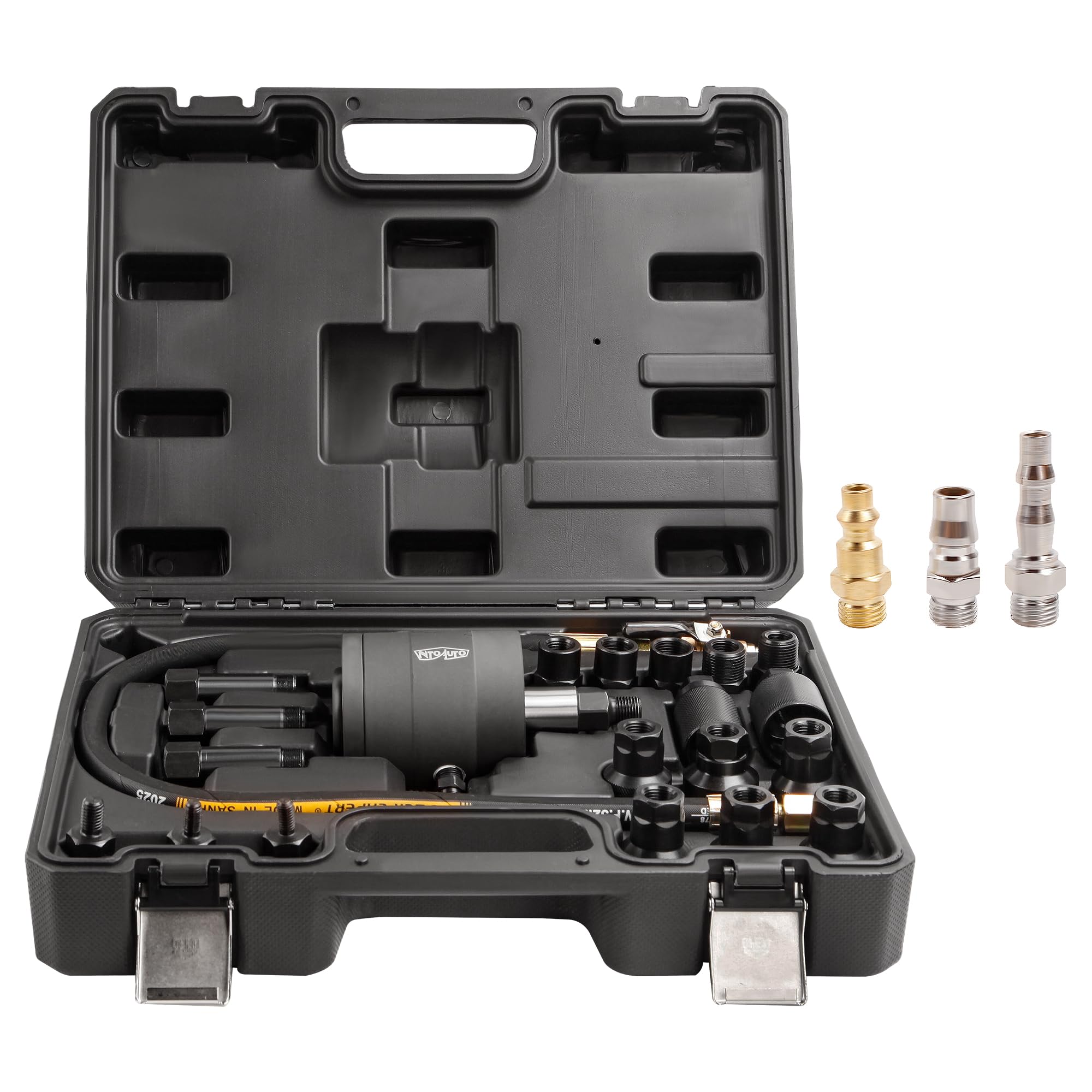 Photo 1 of Ntoauto Pneumatic Injector Puller - Heavy Duty Engine Puller Tool for Diesel & Gas Injectors, Universal Fit with Adapters (23pcs)