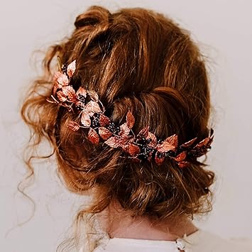 Kercisbeauty Diadem Mit Blattern Lila Perlen Fur Braut Brautschmuck Hochzeit Kopfschmuck Photoshop Haar Accessoires Abschlussball Party Amazon De Beauty