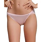 FEELITS Women's Mulberry Silk Underwear, 100% Silk Panties, Breathable Sexy Stretch Hipster High Cut Bikini Panties for Women