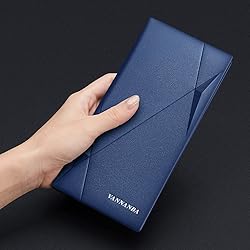 VANNANBA Checkbook Cover Long Slim Wallet for Men
