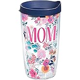 Tervis Made in USA Double Walled Dainty Floral Mother's Day Insulated Tumbler Cup Keeps Drinks Cold & Hot, 16oz, Mom