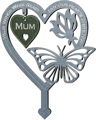 YIJOY Butterfly Memorial Plaque Weatherproof Garden Ornament for Loved Ones