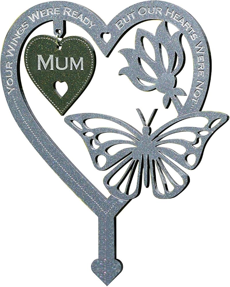 YIJOY Butterfly Memorial Plaque Weatherproof Garden Ornament for Loved Ones