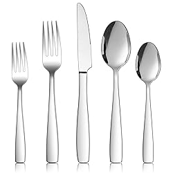 LIANYU 18/10 Flatware Set for 8, 40-Piece Stainless