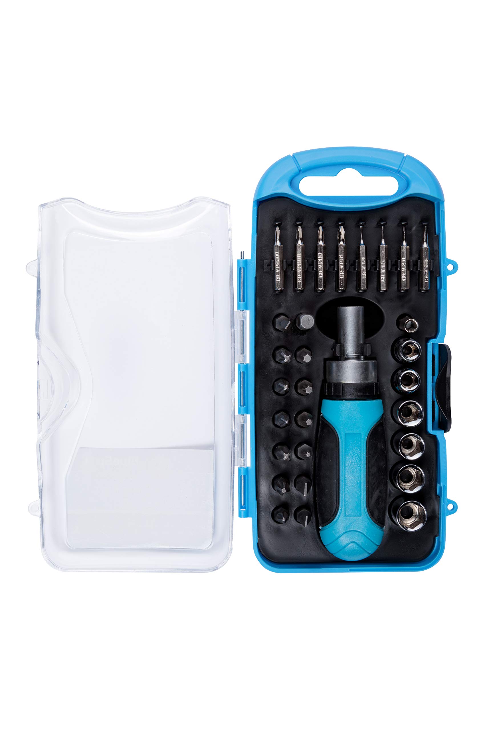 BlueSpot 30PCE Ratchet Screwdriver and Socket Set