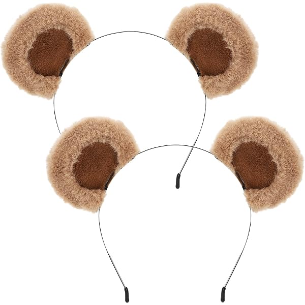 Bandeau Oreilles Animaux En Peluche - Halloween, Noël, Cosplay - Lot Avec Couronne, Longueur Oreilles 6,9 Cm