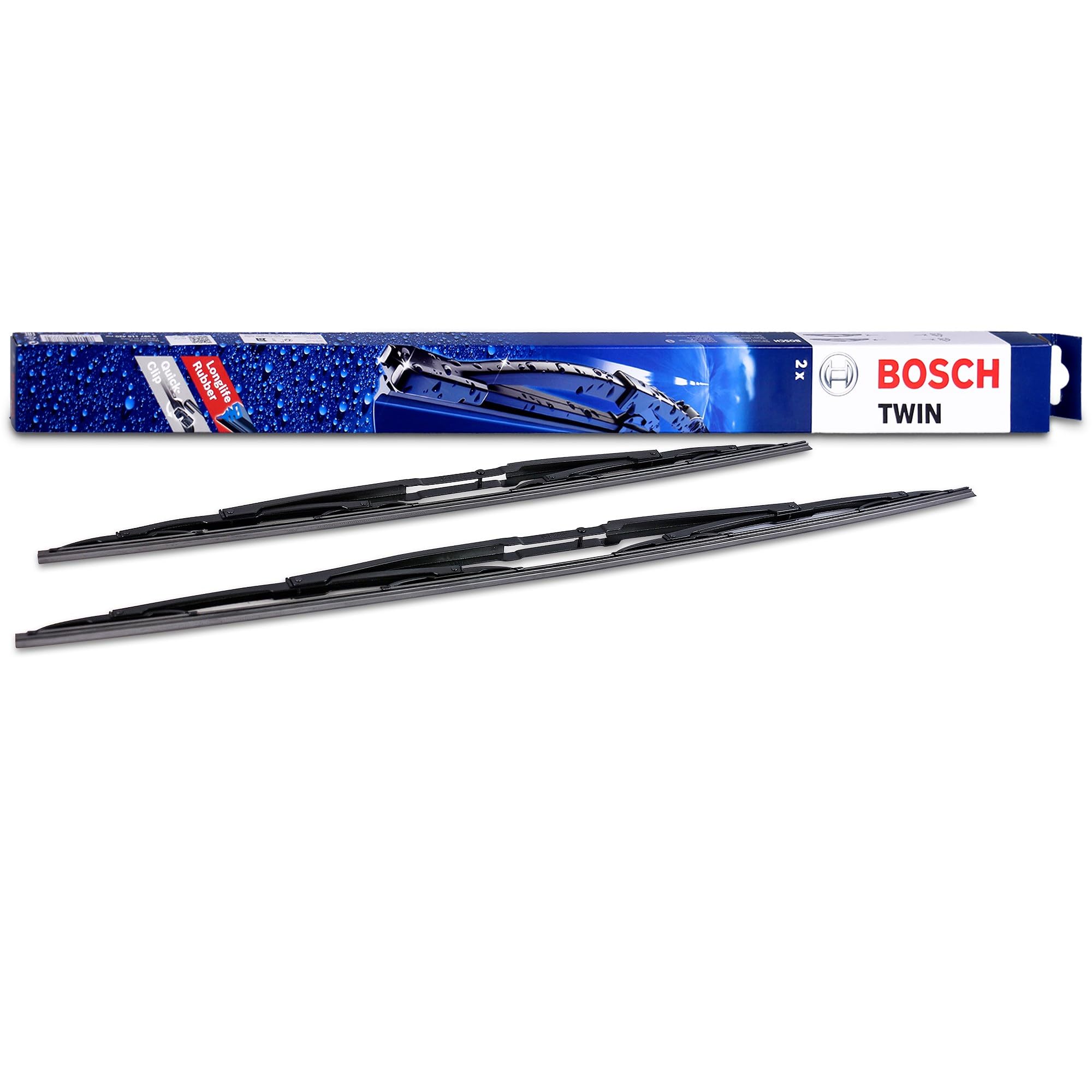 Bosch Wiper Blade Twin 539, Length: 650mm/550mm – Set of Front Wiper Blades