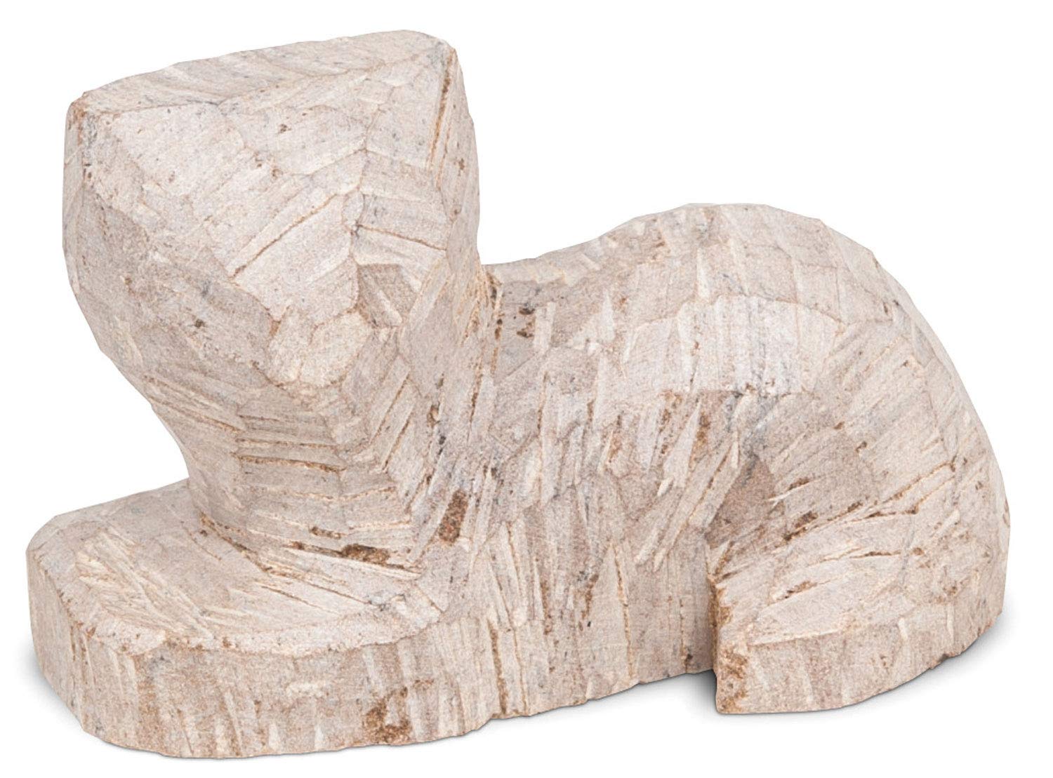 Honsell Blank cat Lying Down, pre Figure Made of Soapstone, Approx. 10cm Tall for Working with rasp and File, Ideal for Children, Colourful, 10 cm