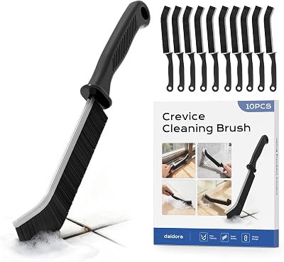 10 Pezzi Spazzola per Pulire Doccia, Spazzola Pulizia Fessure per Bagno, Cucina, Toilette, Lavandino, Pavimento, Finestre e Scarico