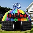 Staelea Large Inflatable Night Club Diameter 18Ft Roundness Inflatable Party Tent Disco Gazebo Event House for Wedding Birthday Raves Dance Floor Yard Party Business Inflatable Tent