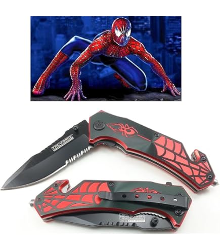 SZCO Supplies 8” Purple Spider Web Assisted Open EDC Rescue