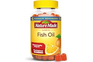 Nature Made Fish Oil Omega 3 Gummies, Omega 3 Fish Oil Supplements, Healthy Heart Support, 90 Gummies, 45 Day Supply