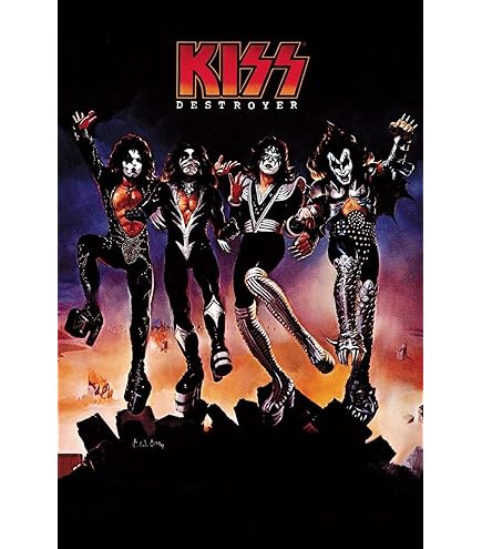 00s KISS DESTROYER タペストリー tapestry バンド KISS Destroyer BANNER HUGE 4X4 Ft Fabric Poster Tapestry Flag