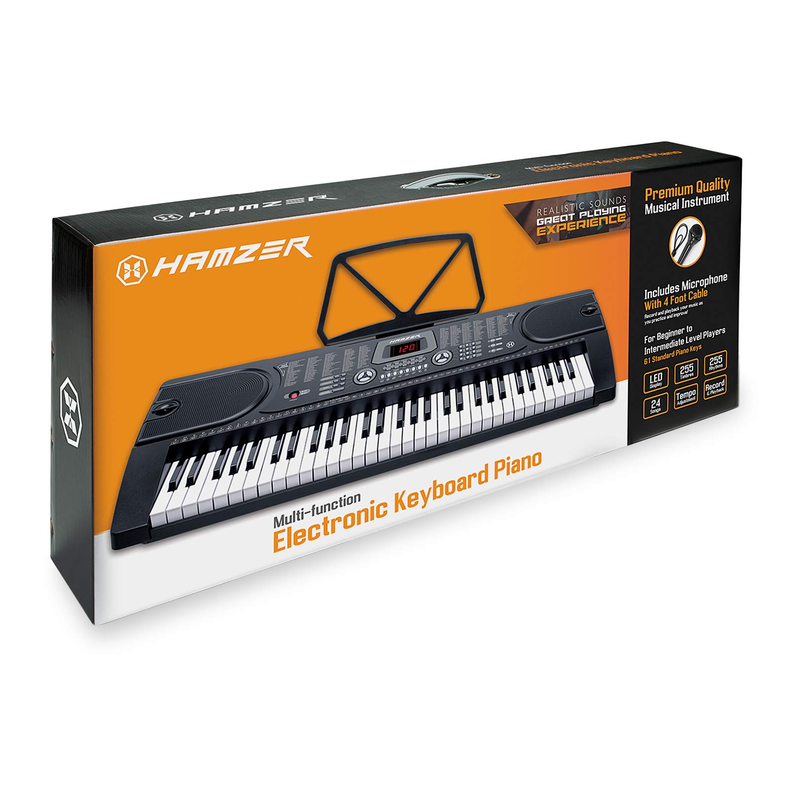 Hamzer 61Key Digital Music Piano Keyboard Portable Electronic