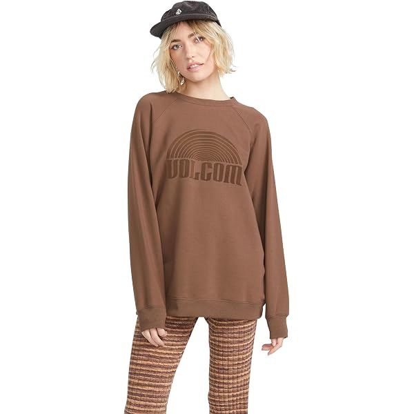 Volcom Women's Bubble Tea Sweater - Boxy Fit, Chenille Knit, Colorful Stripes, Crew Neck Long Sleeve - View #6