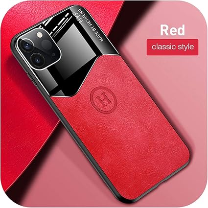 Amazon 車の磁気ホルダーリングpuレザーケースfor Iphone12 Mini 11 Pro Max Seソフトシリコンバンパー耐衝撃性coqueカバー Red No Ring For Iphone 11 ケース カバー 通販