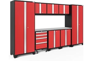 NEWAGE PRODUCTS INC. NewAge Products Bold Series Red 9 Piece Set, Garage Cabinets, 50609