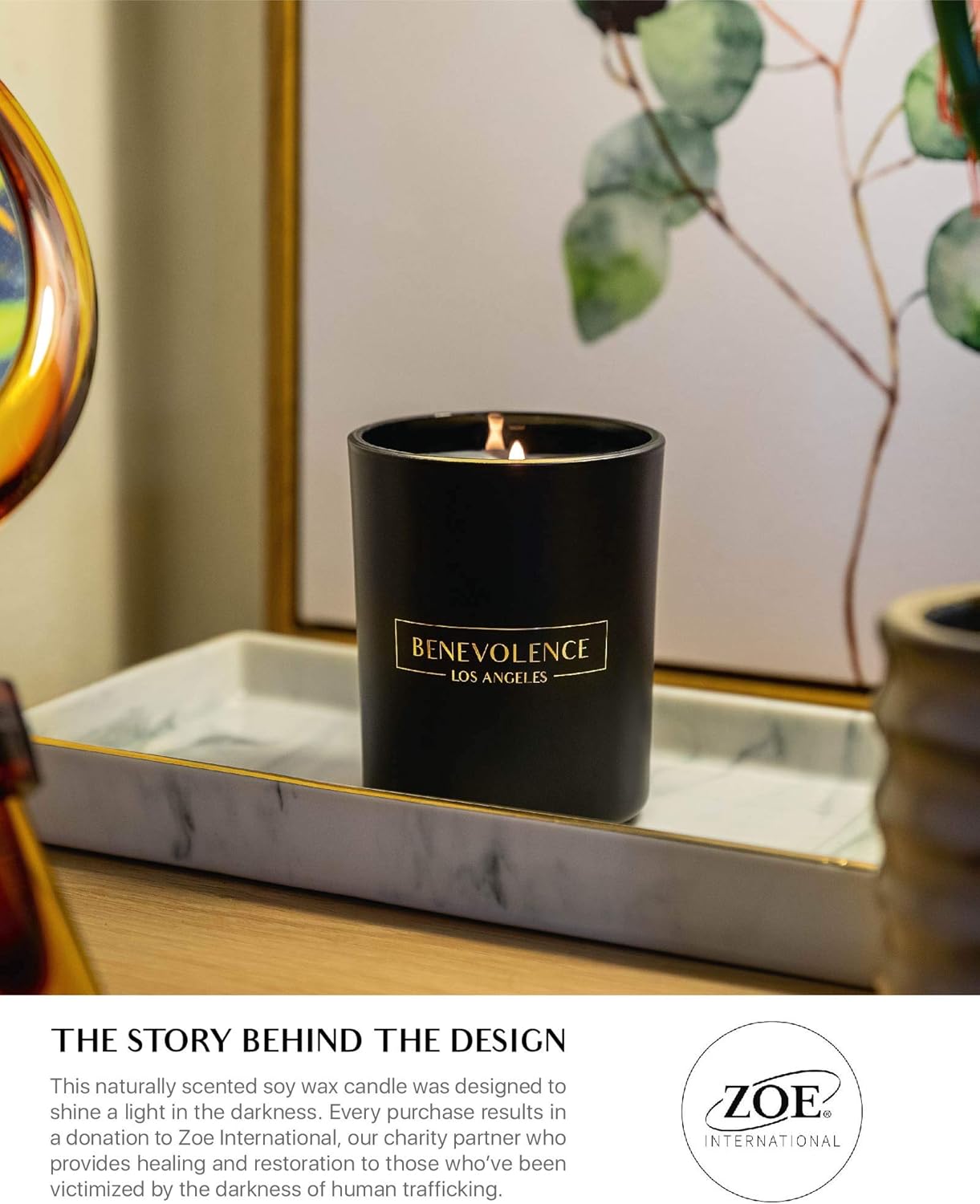 Premium Bergamot & Jasmine Candle | Highly Scented Candles for Home | 6 oz 35 Hour Burn, Spring Candles, All Natural Soy Candles | Aromatherapy Bergamot Candles with Matte Black Glass Gift Box: Home & Kitchen