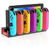 Switch Charger Dock, Charger Dock for Nintendo Switch/OLED Model, Charge Up to 6 Joycons, Joycon Controller Charging with LED Indication