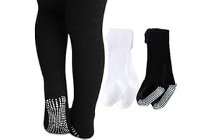 Mini angel Baby Tights Non Slip Baby Girl Tights Plain/Shoe-Look Leggings Seamless Pantyhose Warm Cotton Leggings Non-Skid