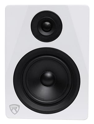 Rockville DPM5W 150W Peak/75W RMS 5.25" 2-Way Active Studio Monitor Speaker, White, High-Fidelity Sound, Versatile Inputs, Adjustable EQ, for Home Studio Music Production