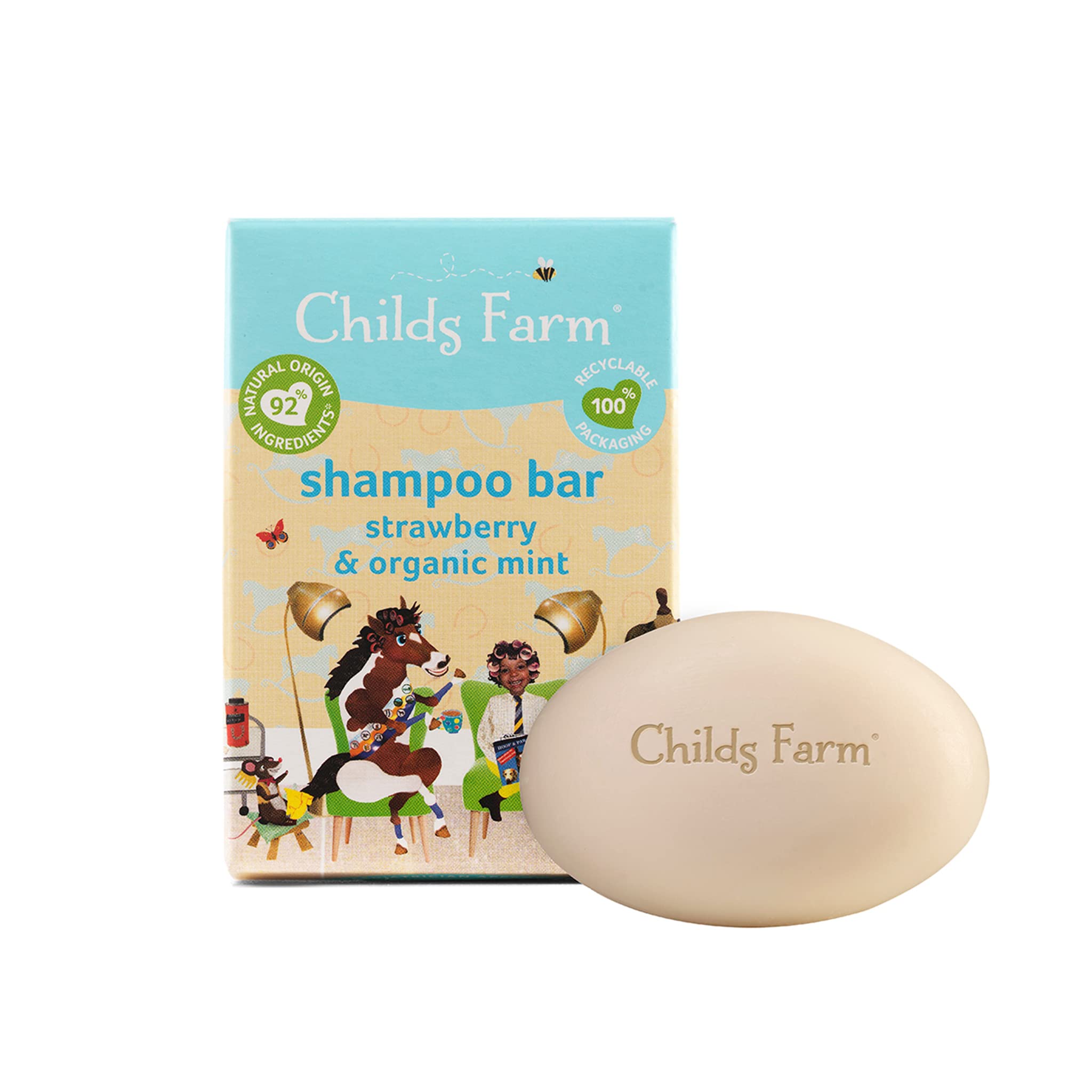 Childs Farm | Kids Shampoo Bar 60g | Strawberry & Organic Mint | All Hair Types — image 1
